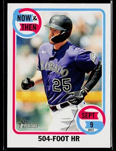 C.J. Cron 2023 Topps Heritage Now & Then #NT-11 Colorado Rockies - Picture 1 of 2