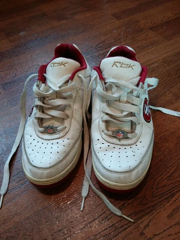 Rare Reebok San Francisco Forty Niners Size Men's 7 Shoes NFL Cover