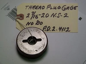 2 7/16-20 NS-2, NO GO THREAD PLUG GAGE -P.D. 2.4112, USED - Picture 1 of 1