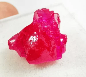 Piedras preciosas sueltas ásperas rubí Brahma rojo rosado natural de 11,55 quilates - Imagen 1 de 5