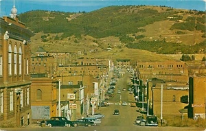 Postal Cripple Creek Colorado vista aérea CO autos antiguos - Imagen 1 de 2