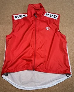 Pearl Izumi Men's Size M Cycling Full Zip Vest Red W/Back White Netting - Picture 1 of 11