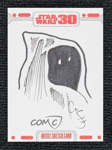 2007 Topps Star Wars 30th Anniversary Sketch Cards 1/1 Jawa #1 Sketch n2o