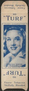 CARRERAS-UNCUT SINGLE TURF SLIDE-FILM FAVOURITES 1948-#05- VIRGINIA HUNTER