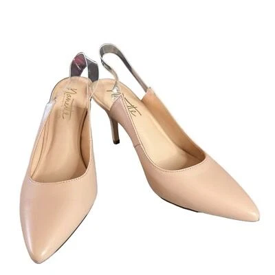 Nanette Selena Rosa Rubor Cuero Parte Superior y Correas Lucite Transparente Talla 10 Foto 1 de 4