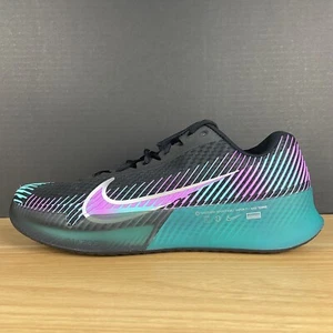 SZ 11.5 | Nike Court Air Zoom Vapor 11 Attack PRM Tennis Shoes Black Deep Jungle - Picture 1 of 8