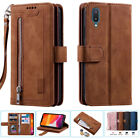 Leather Zipper Wallet Case Magnetic Flip Card Phone Case For Samsung Galaxy A02