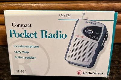 Radio Shack Portable Compact Pocket Radio, Model 12-994, New in Box! - Image 1 of 4