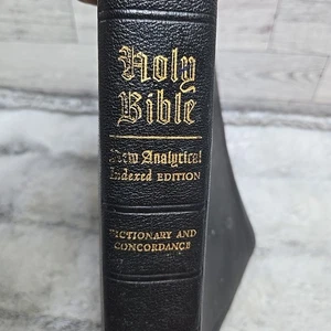 KJV neue analytische Bibel und Wörterbuch 1966 ledergebundene Karten Diagramme - Bild 1 von 13
