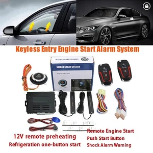 Auto Keyless Entry Engine Start Alarm System Druckknopf APP Remote Starter Stop* - Bild 1 von 23