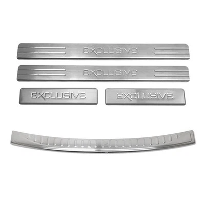 Ladekantenschutz Einstiegleisten für VW Tiguan / Allspace 2016-2024 Chrom Satz - Bild 1 von 4