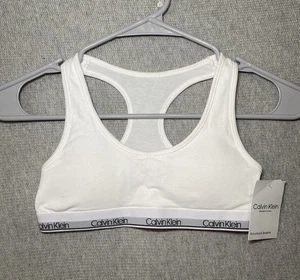 [New] Calvin Klein Girls Modern Cotton Racerback Bralette 6103 Sz Large 10/12 - Picture 1 of 5