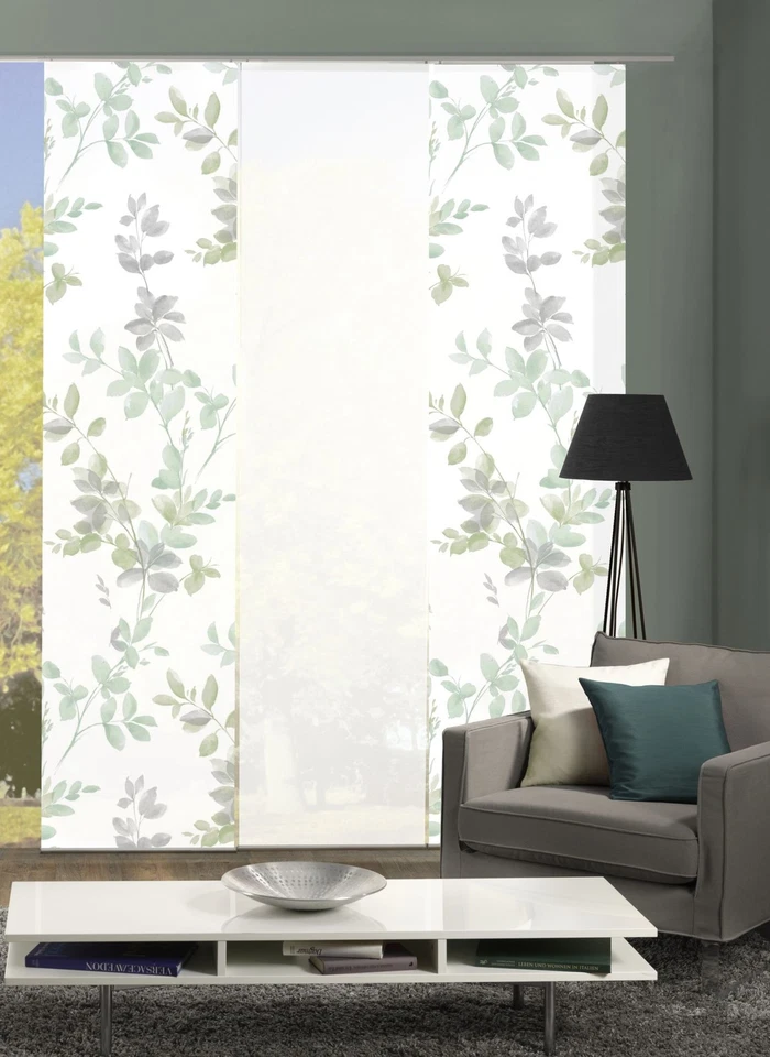 3er-Set Schiebegardinen MADELEINE blickdicht, Höhe 245 cm, salbei WFI - Bild 1 von 4