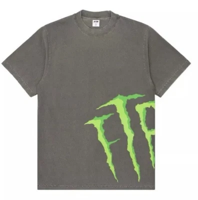 FTP Monster Logo Tee Size Large Cement Gray New - Image 1 of 4