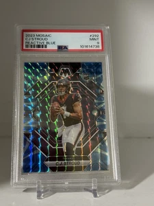 CJ Stroud RC 2023 Panini Mosaic #292 Reactive Blue Prizm Rookie Mint PSA 9 - Picture 1 of 7