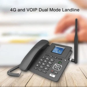 US Plug Cordless Voip Phone Support VOIP 4G All Net Access 2 Lines SIP Teleph CB - Afbeelding 1 van 24