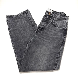 Free People We The Free Frank Dad Jeans in Black Acid Washed Cropped Barrel 27 - Picture 1 of 10