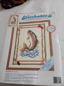 DIMENSIONS STITCHABLES Counted Cross Stitch Kit 72144 Rainbow Trout NEW (Z) - Picture 1 of 4
