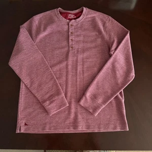 UntuckIt Urey Henley  Men's Size Large Red Heathered Popover Shirt - Picture 1 of 12