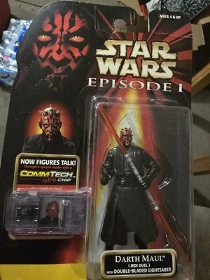 Vintage. Hasbro Star Wars-Episodio 1. TPM Commtech. Darth Maul Jedi Duel.1999.NUEVO EN CAJA Foto 1 de 4
