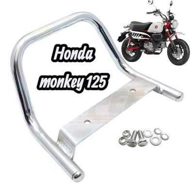 Rack Chrome Rear Grab Bar Handle Support Bracket For Honda Monkey 125 All Years - Image 1 of 4