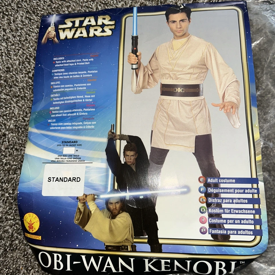 Disfraz de Caballero Jedi Para Hombre Star Wars Obi Wan Kenobi Licencia Adulto Luke Skywalker Foto 1 de 4