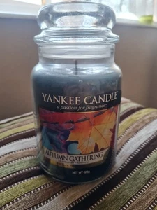 YANKEE CANDLE Large Jar. Autumn Gathering. 2016 Pour 623g 120-150 Burn New/Unlit - Picture 1 of 4