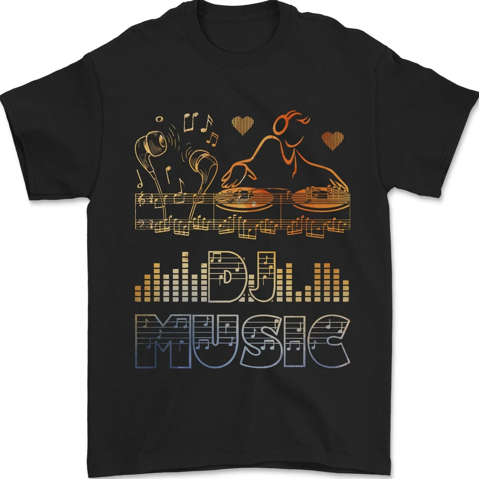 T-Shirt Da Uomo DJ Musica Techno Dance Rave 100% Cotone - Immagine 1 di 1