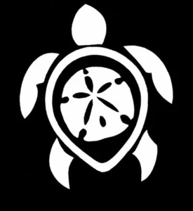  Sea Turtle and Sand Dollar Vinyl Decal - Picture 1 of 4
