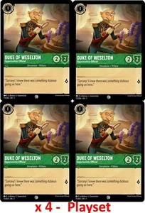 Disney Lorcana Playset x4 - Duke of Weselton Opportunistic 73/204 NM Non-Foil - Picture 1 of 2