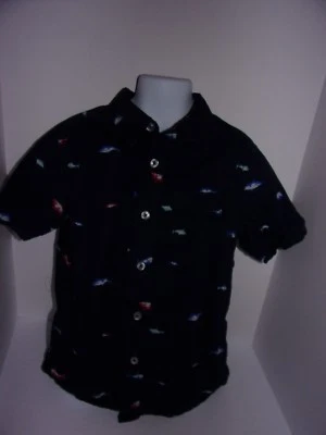 Wonder Nation: Camisa con botones de manga corta pequeña (6-7) para niños Feat. Tiburones Foto 1 de 3