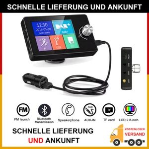 2.8" DAB+ Autoradio Adapter Bluetooth USB AUX Wireless FM Transmitter EmpfäNger - Bild 1 von 12