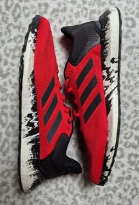 Adidas Pureboost 21 Size UK 11.5 Vivid Red Core Black White K2 - Picture 1 of 19