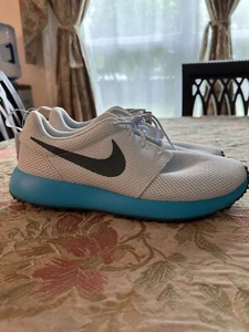 NEW Nike Men's SIZE 10 Blue Grey Roshe G Spikeless Golf Shoe - Picture 1 of 6