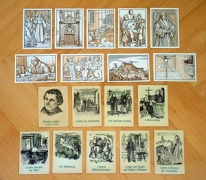 18 alte Andachtsbildchen Fleißbildchen Fleißkärtchen Martin Luther Religion - Bild 1 von 3