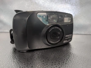 PENTAX IQZoom EZY Autofocus 35mm Camera 38mm-70mm Lens Tested Working Black - Imagen 1 de 10