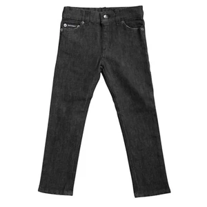 DOLCE & GABBANA Kids Jeans Black Cotton Logo Straight Denim Boys s. Tag 4 340usd - Picture 1 of 6