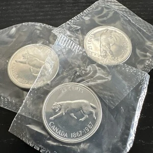 1967 Canada 25 Cents Coin Silver Sealed Uncirculated (1 Coin Per Purchase) - Bild 1 von 1