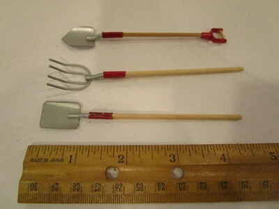 3 piezas Pequeñas Herramientas de Jardín Pala Pequeña / Horquilla Mango de Madera Metal Herramienta de Jardín Foto 1 de 3