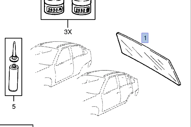 Windshield Rear Bronze Tinted for Opel Kadett E GSi GTE 43 44 90186215 OEM Foto 1 de 1