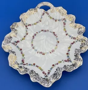 RARE Charles Ahrenfeldt Plate Porcelain Floral & Gold Altrohla, Austria Gift - Bild 1 von 8