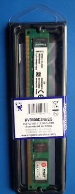 1 MEMORIA RAM KINGSTON  2 GB DDR2 800 MHz DIMM - DIMM PC2 DESKTOP - Immagine 1 di 4
