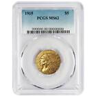 1915 $5 Indian Head Gold Half Eagle PCGS MS62 Blue Label