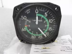 Aerosonic Corp. P/N 3883009-505 Cabin Altimeter Differential Pressure Indicator - Picture 1 of 5