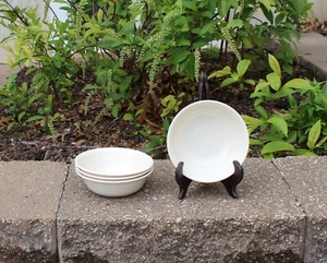 JUEGO DE 4 ensaladeras de cereales sopa beige arenisca Corelle Corning ~ 6,25" - Imagen 1 de 4