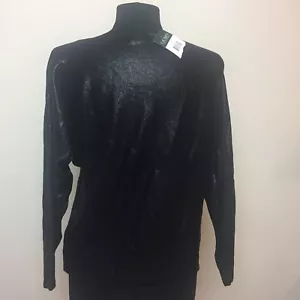 Lauren by Ralph Lauren Damen schmale Passform drapierter Ärmel Bluse Top Polo schwarz S - Bild 1 von 5