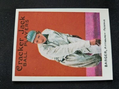 1915 Cracker Jack Reprint Baseball Card # 141 Cy Barger - Pittsburgh Rebels - Image 1 of 3