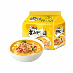 康师傅方便面熬制高汤金汤肥牛面106g*5袋 - Bild 1 von 4