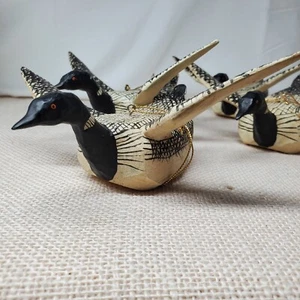 Roman 1996 Wood Geese Flying Ornaments Set Of 4 - Picture 1 of 9