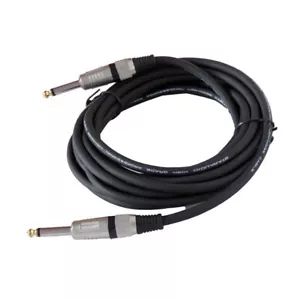 15 Fuß PA Audio DJ-Kabel 6,35 mm 1/4" bis 1/4" Mono Stecker Kabel für Gitarre DJ-System - Bild 1 von 16